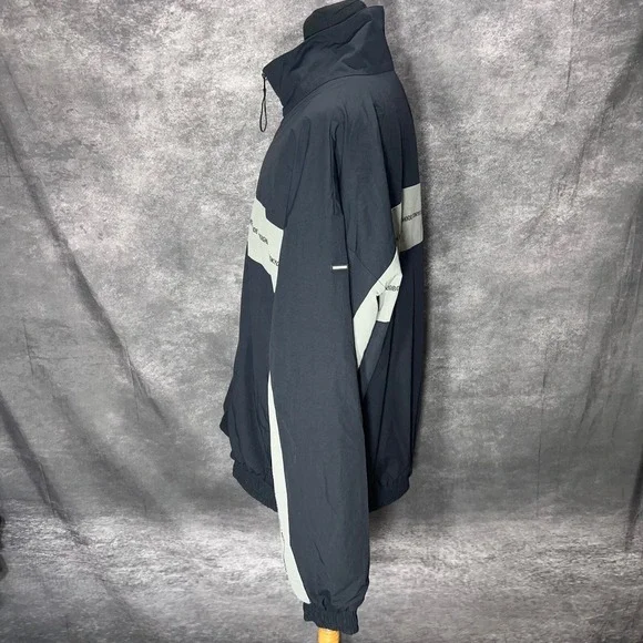 Neighborhood Track Jacket Mens XL Black Nylon Made in Japan